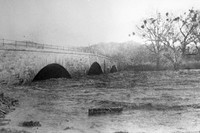 Monticello Bridge and Putah Creek at flood.