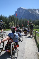 Group handcycle ride in Yosemite