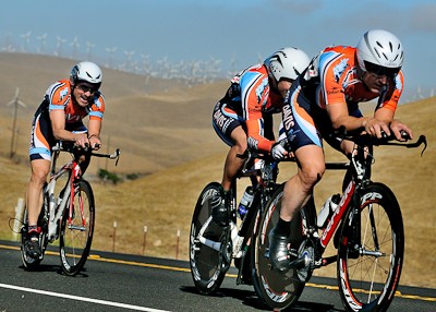 team time trial action